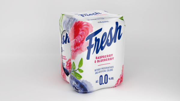 FRESH Bere Aroma de Zmeura si Coacaze 0% alcool 4 x 0,5 L