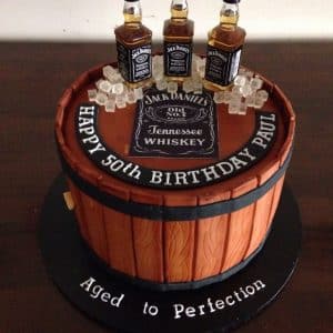 Livrare la usa ta la petrecere miniaturi pentru JACK DANIEL'S Whisky 40% 10 x 0,05 L tort beau