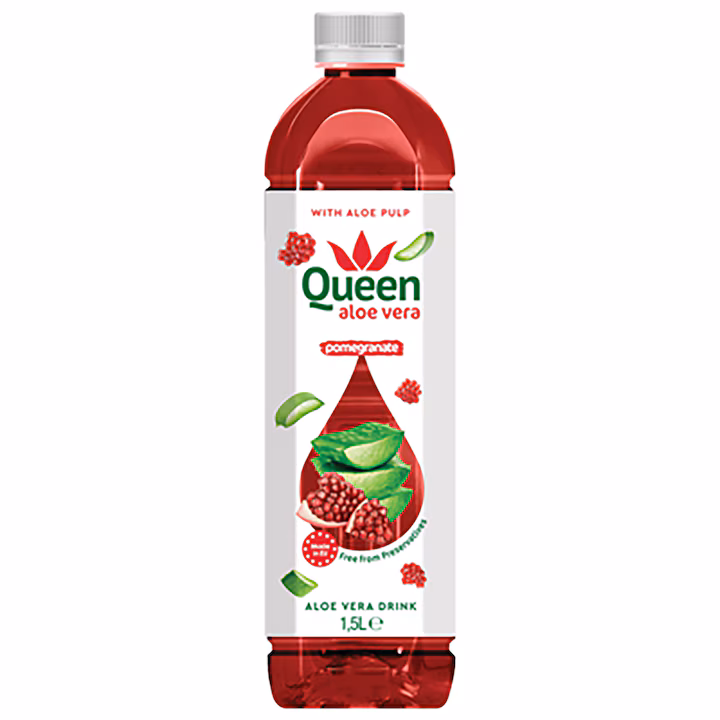 Queen Aloe Vera Bautura Racoritoare Necarbonatata cu Gust de Rodie 1,5 L beau, livrare firme acasa pret