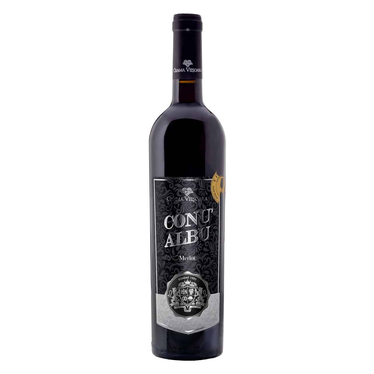 Crama Viisoara Conu Albu Merlot Vin Rosu Sec 0.75 L