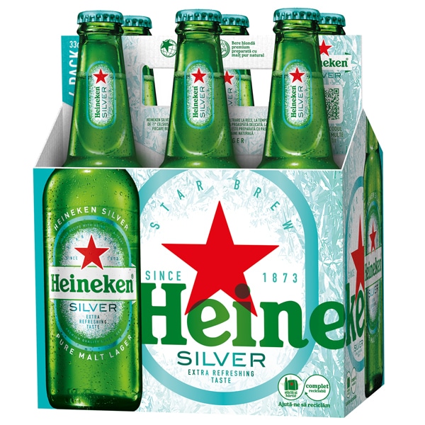 Heineken Silver sticla 330ml pret ieftin Beau.ro