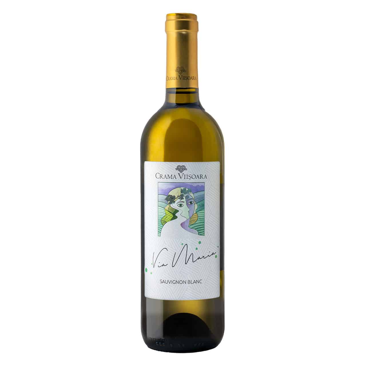 Crama Viisoara Via Maria Sauvignon Blanc Vin Alb Sec 0.75 L