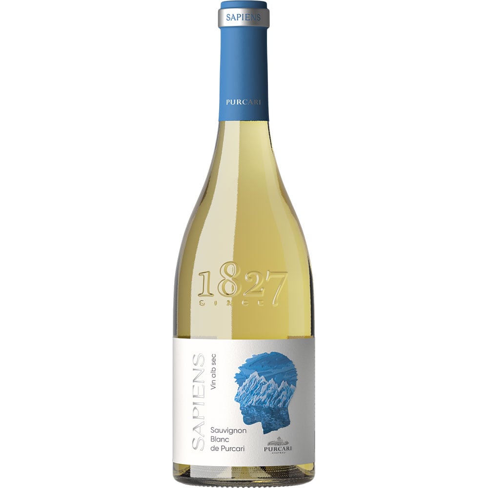 SAPIENS - PURCARI Chardonnay Vin Alb Sec 0.75 L livrat acasa si la firma, pret ieftin