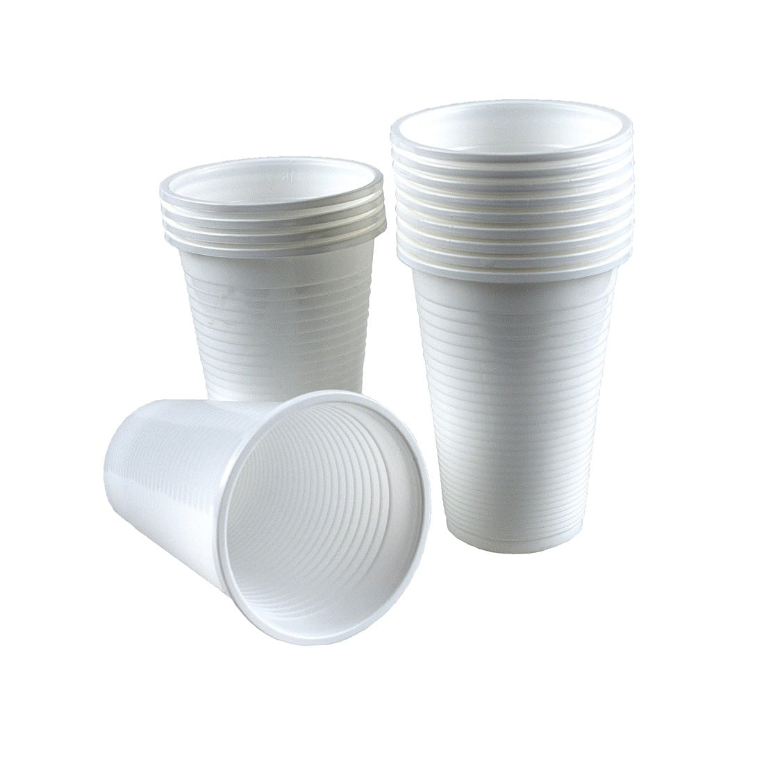 Pahare Plastic Albe 200 ml - 100 buc - imagine 2