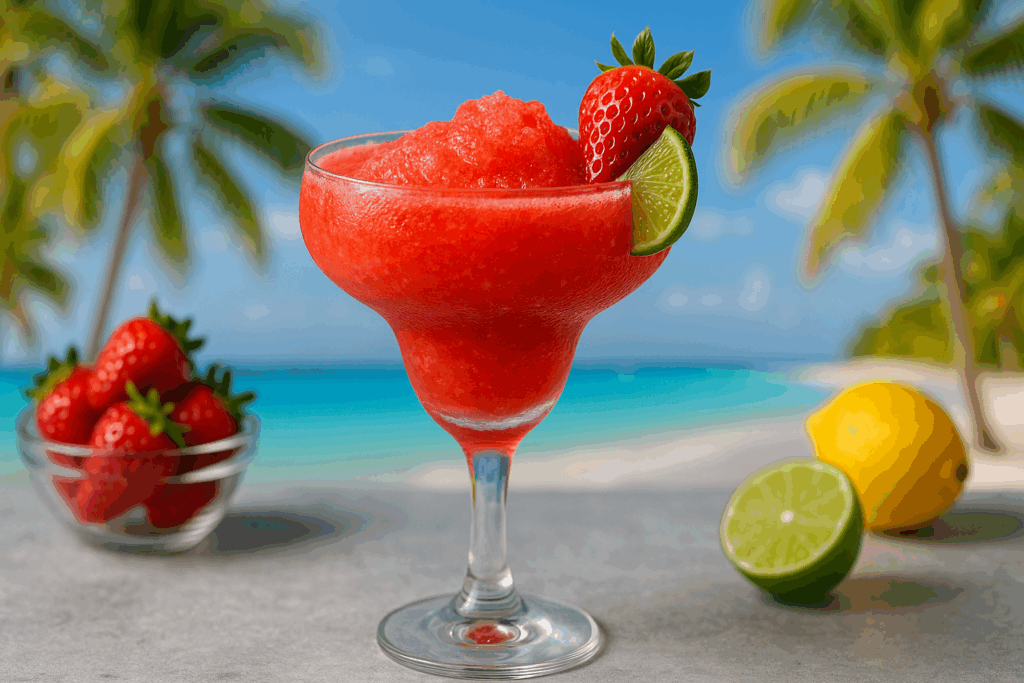 Reteta Cocktail Frozen Strawberry Daiquiri