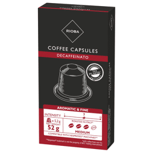 RIOBA Nespresso Cafea Capsule Decofeinizata 52 g beau la birou si acasa