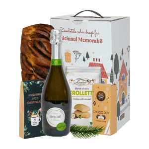 Cosuri Cadou: Cos Cadou Rasfat de Craciun livrare cadouri la firme, pret