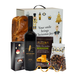 Cosuri Cadou: Cos Cadou Bucurie de Sarbatori livrari cadouri la birou, comanda, pret